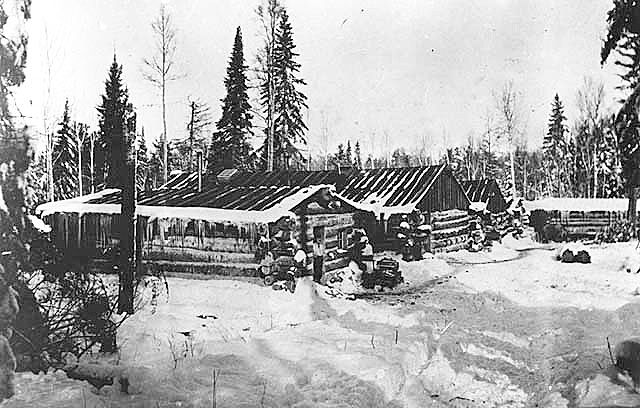 Lumber Camp in the Chippewa National Forest ca. 1905.